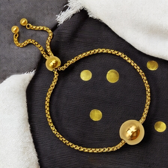 ποΈElegant 18K Gold Plated Beaded Adjustable Bracelet | Minimalist Dainty Chic - Picture 11 of 17